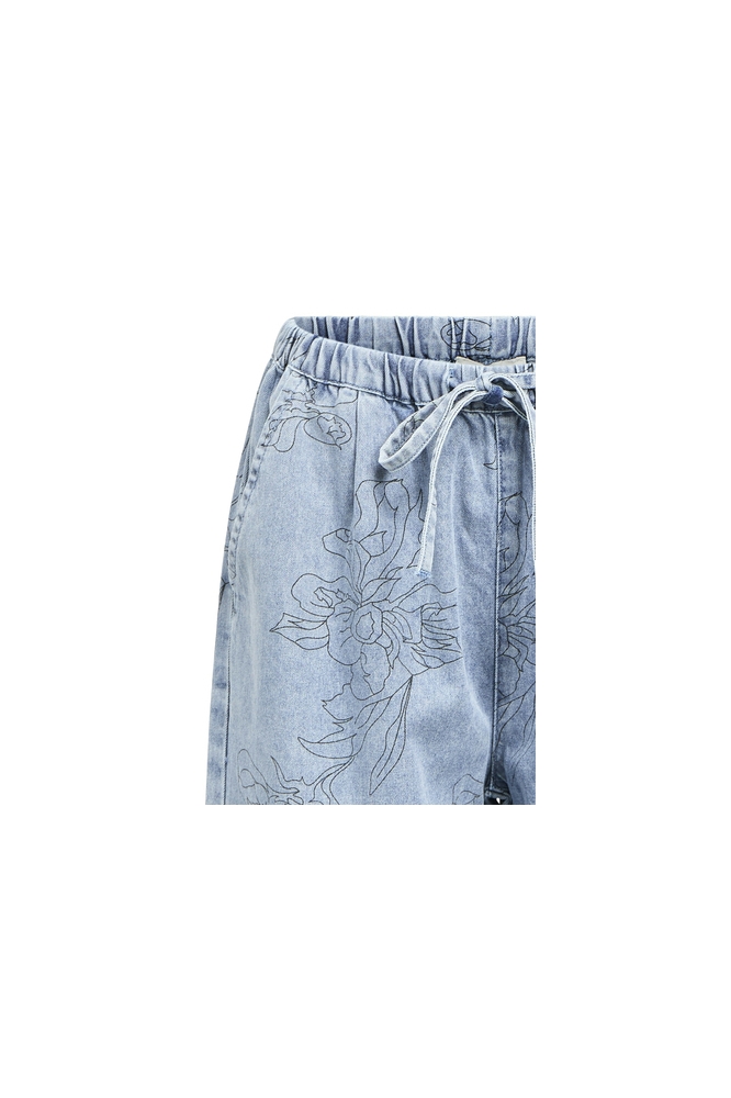 OBJFILUCA DNM HW LO ANKLE PANT 139 23046791 LIGHT BLUE DENIM/BLACK